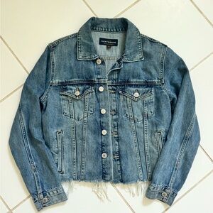 Lucky Brand Distressed Blue Jean Jacket